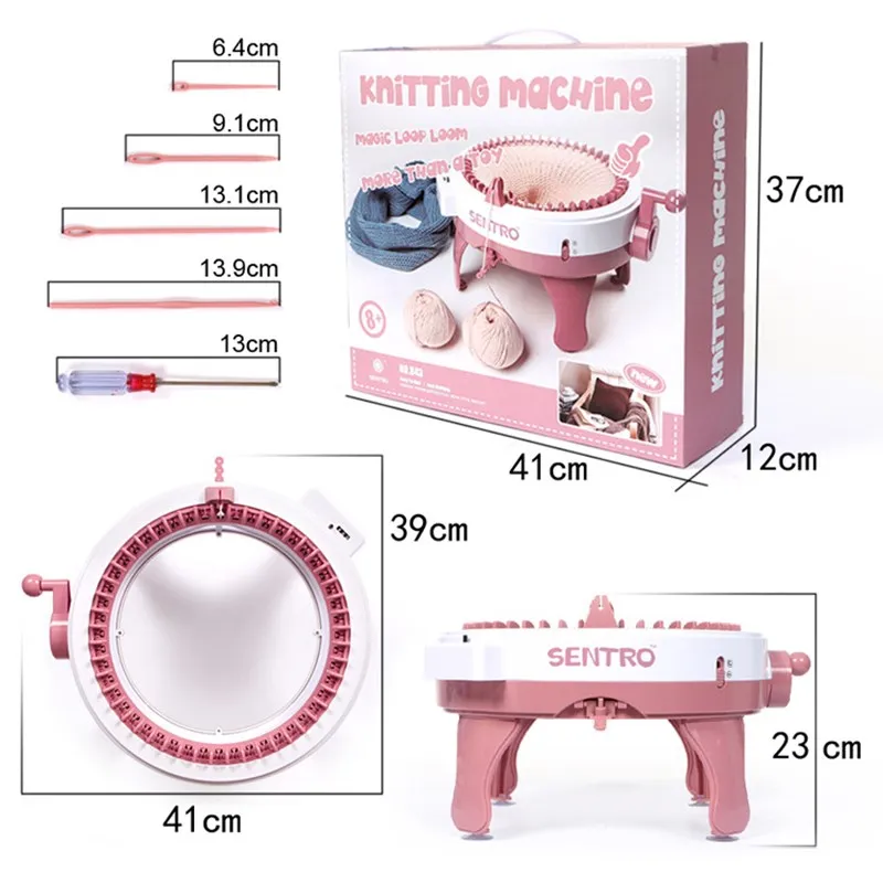M&aacute;quina de tejer a mano grande de 22/48 agujas, bufanda tejida a mano artesanal, su&eacute;ter para adultos y ni&ntilde;os, sombreros y calcetines, artefacto para tejer a mano-2