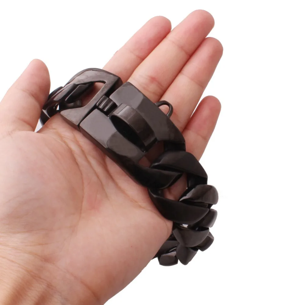 Ошейник для собак в стиле панк регулируемая длина из нержавеющей стали Черная