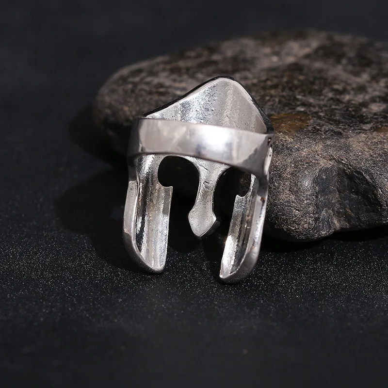 Мужские Винтажные кольца Викинга маска Спарта панк модный хип хоп рок ювелирные