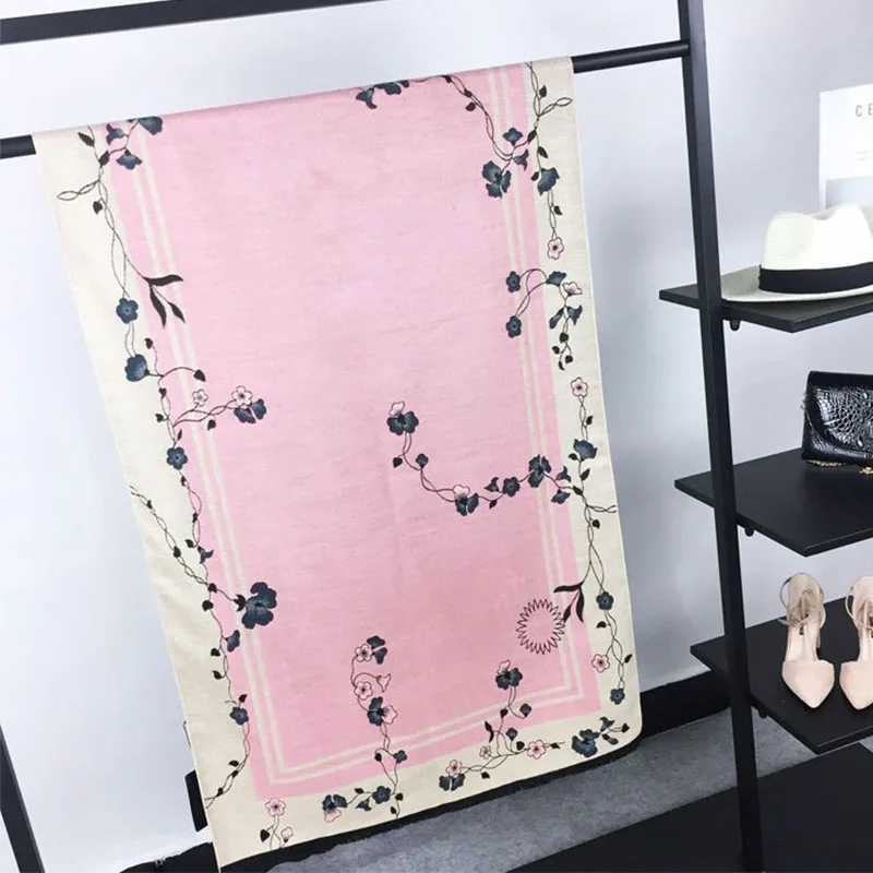 

Autumn winter 2019 long double-sided cashmere fringe shawl women's scarfm,Double purpose Korean version student's thickenedShawl