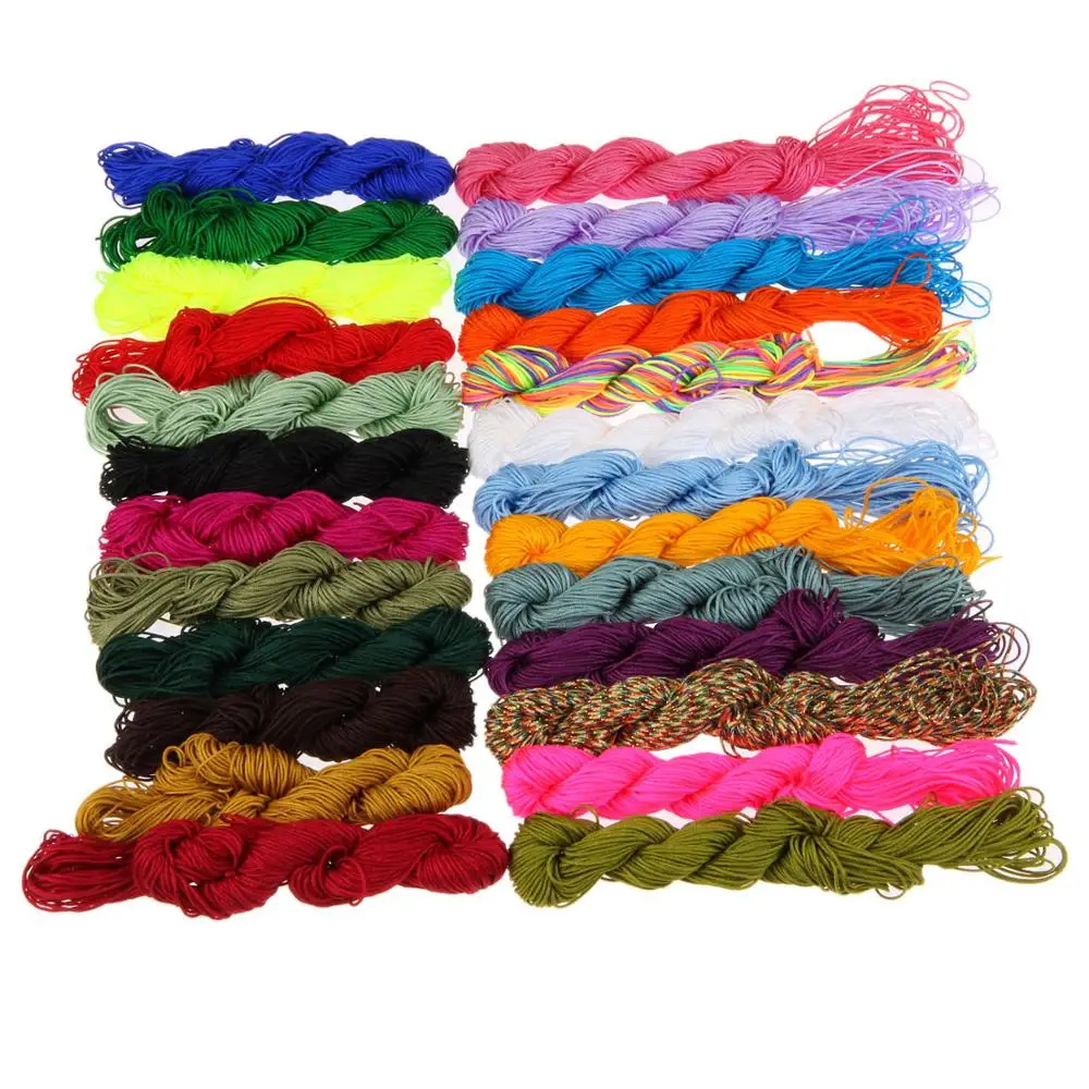 20m Pick Color 1mm Nylon Cord Thread Chinese Knot Macrame Rattail Rope For DIY Jewelry Bracelet Making Findings | Украшения и
