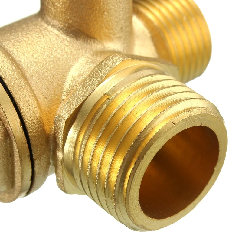 

3 Port Brass Air Compressor Valve Air Compressor Check Valve Central Pneumatic 44x44x30mm Valves Thread 90 Degree DIY Home Tools
