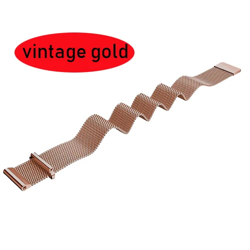 vintage gold Galaxy watch 46 мм для samsung Galaxy watch Active gear S3 frontier Магнитный 20 мм 22 мм ремешок для часов amazfit ремешок Bip браслет 46 мм - Цвет ремешка: vintage gold