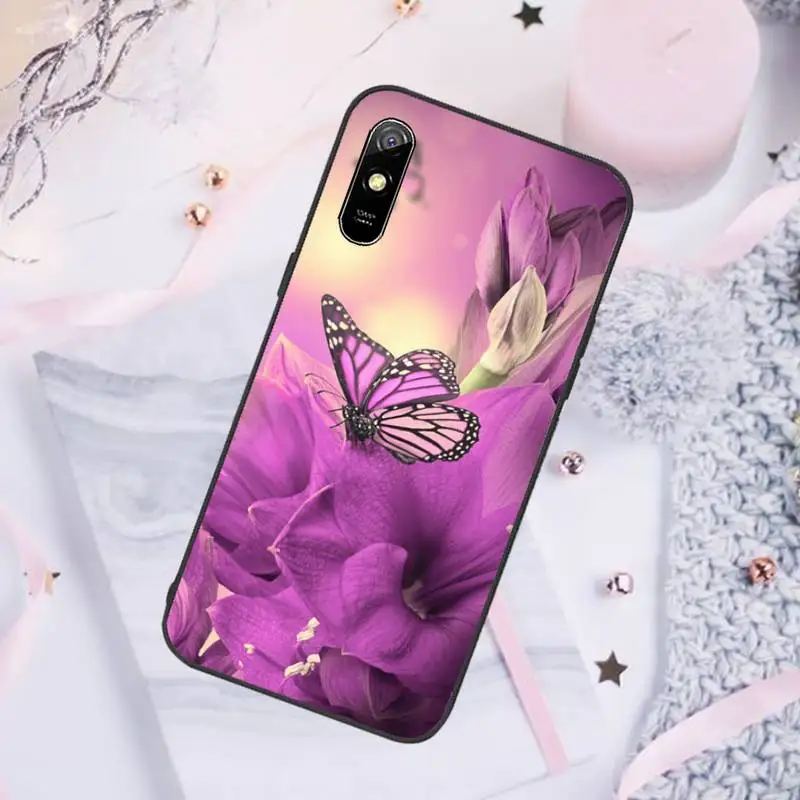 

Butterfly cute color Phone Case For Xiaomi Mi Redmi Note 7 8 9 pro 8T 9T 9S 9A 10 Lite pro