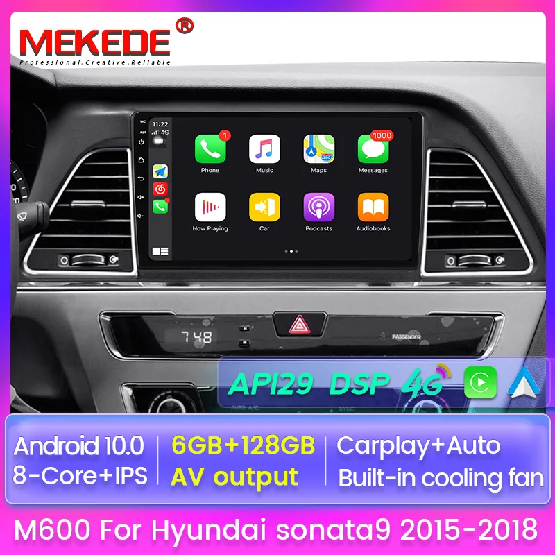 Автомагнитола 2 Din 6 + 128 Android 10 0 DVD мультимедийный видеоплеер навигация GPS для HYUNDAI