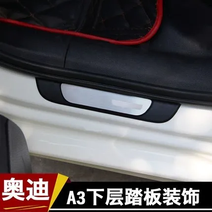 

High quality stainless steel Car door cover outside door sill plate for Audi A3 2014 2015 2016 2017 2018 2019 Car styling