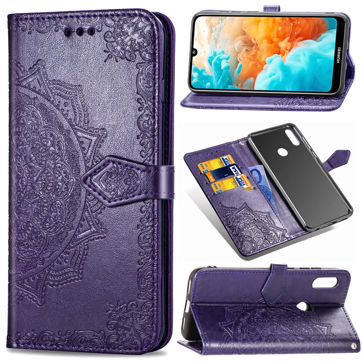 Чехол-книжка из искусственной кожи чехол для huawei Honor 7A 8A 8S 7C 9 10 10i Nova 3i 5i Коврики 30 20 10 P30 P20 Lite рro Y5 Y6 Y7 P Smart крышка