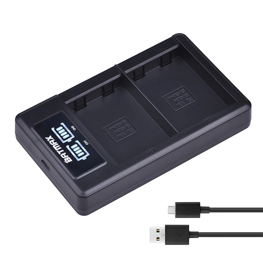 Комплект из 2 предметов EN-EL14A EN-EL14 ENEL14 EL14 батареи+ ультра тонкий светодиодный USB Dual Зарядное устройство для Nikon D3400 D3300 D3100 D5600 D5100 D5200 D3200