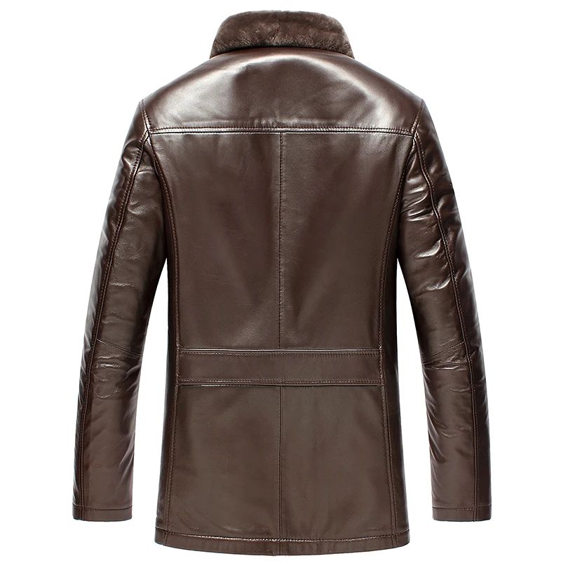 Мужская куртка из натуральной кожи зимняя шуба натурального меха мужская овчины