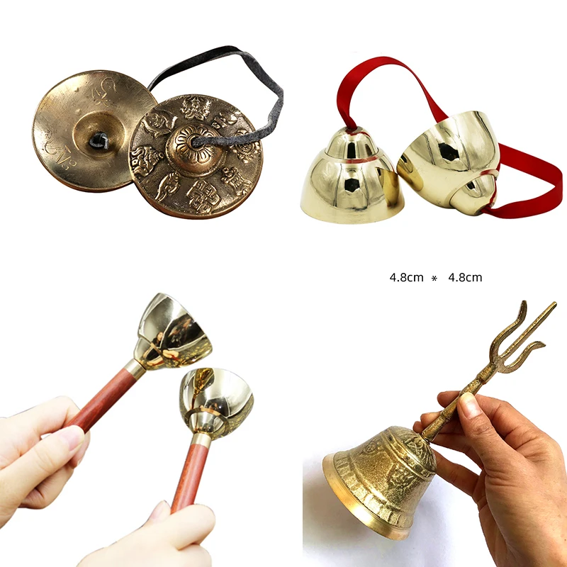 Непальский Тибетский храм медные колокольчики ручной работы для медитации