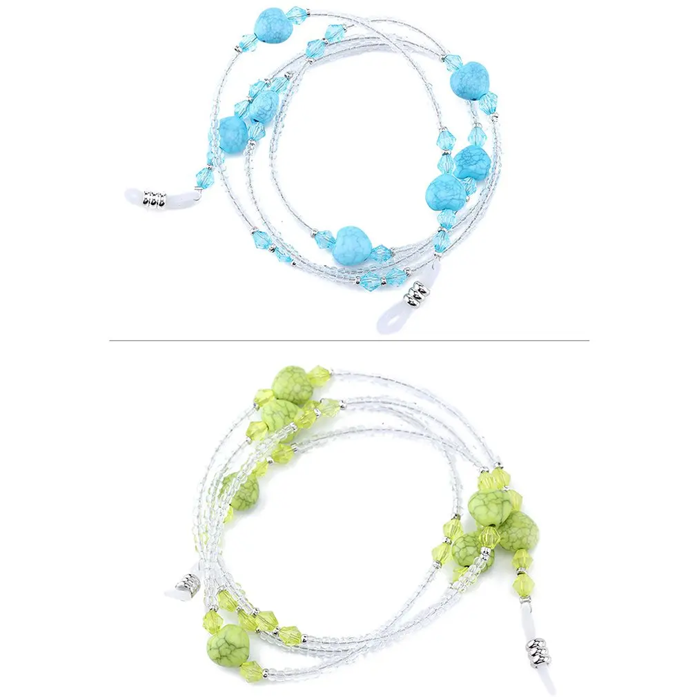 Очки веревка ремень бусины противоскользящие солнцезащитные очки цепи жемчуг