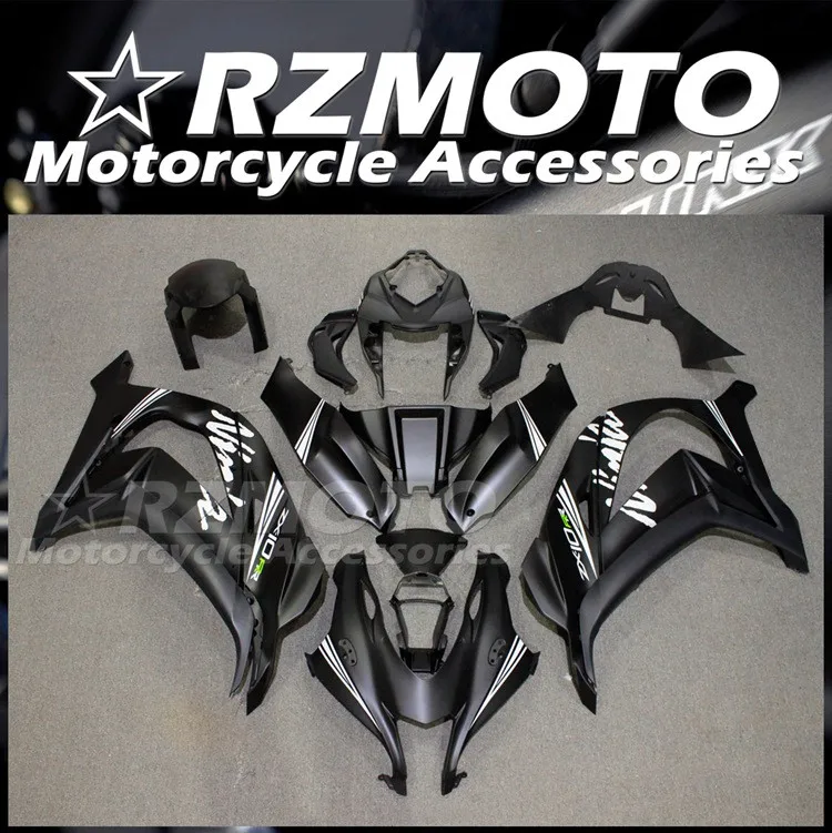 

4Gifts Injection New ABS Fairings Kit Fit for kawasaki Ninja ZX-10R ZX10R 2016 2017 2018 2019 16 17 18 19 Black Matte