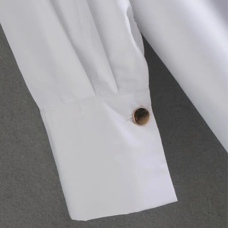 

Za 2020 Oversized Blouse White Button up Shirts Women Tops Summer Fashion Ladies Long sleeve Big size Woman Long Shirt Tunic