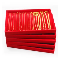 red velvet jewelry display tray gold jewelry display props necklace pendant ring storage box store display jewelry box ysumi