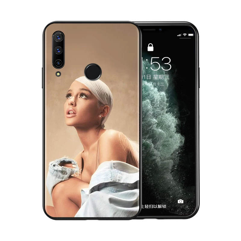 Black Soft TPU Cover Beauty Music Girl for Honor 9X 9 Lite 8S 8C 8X 8A 8 2019 2020 7A 7S 7C Pro Phone Case