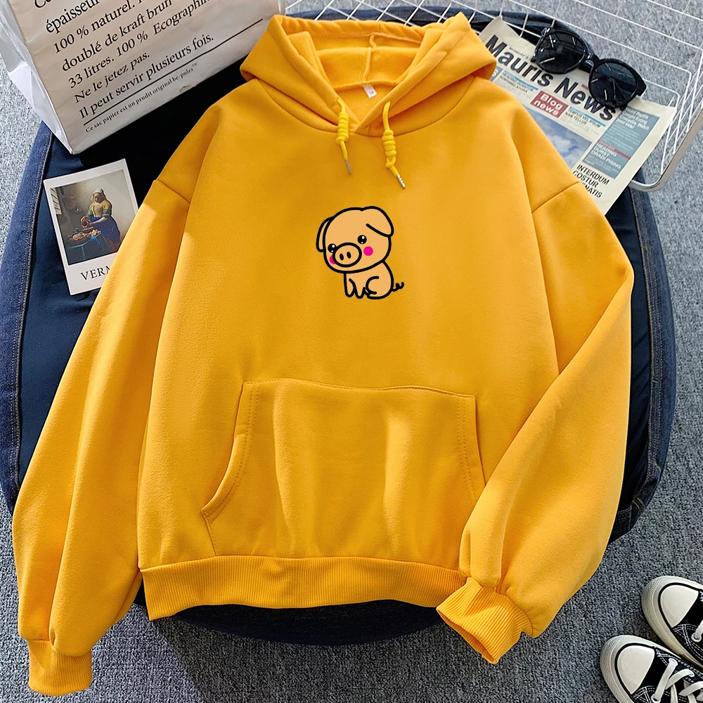 Hooded Tops Korea Oversized Sweatshirt Women Cartoon Jackets Winter Coat Jacket Women Hoodies Creative Dog Pig Sweetshirt Suit