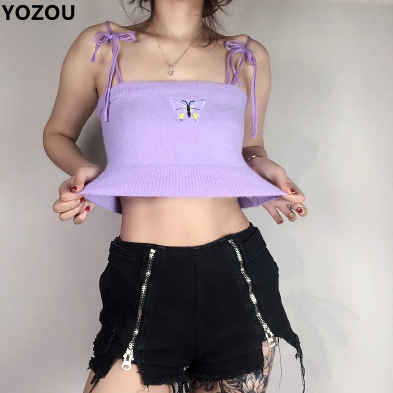 Милая Кружевная футболка в стиле Харадзюку ярких цветов фиолетовая белая синяя