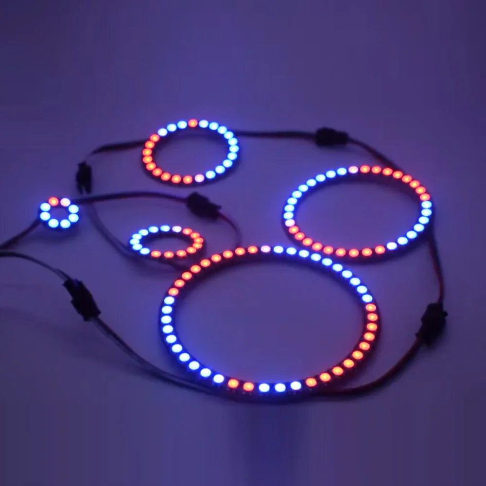 USB WS2812B RGB кольцо SP110E комплект светодиодных контроллеров WS2812 5050 светодиодное