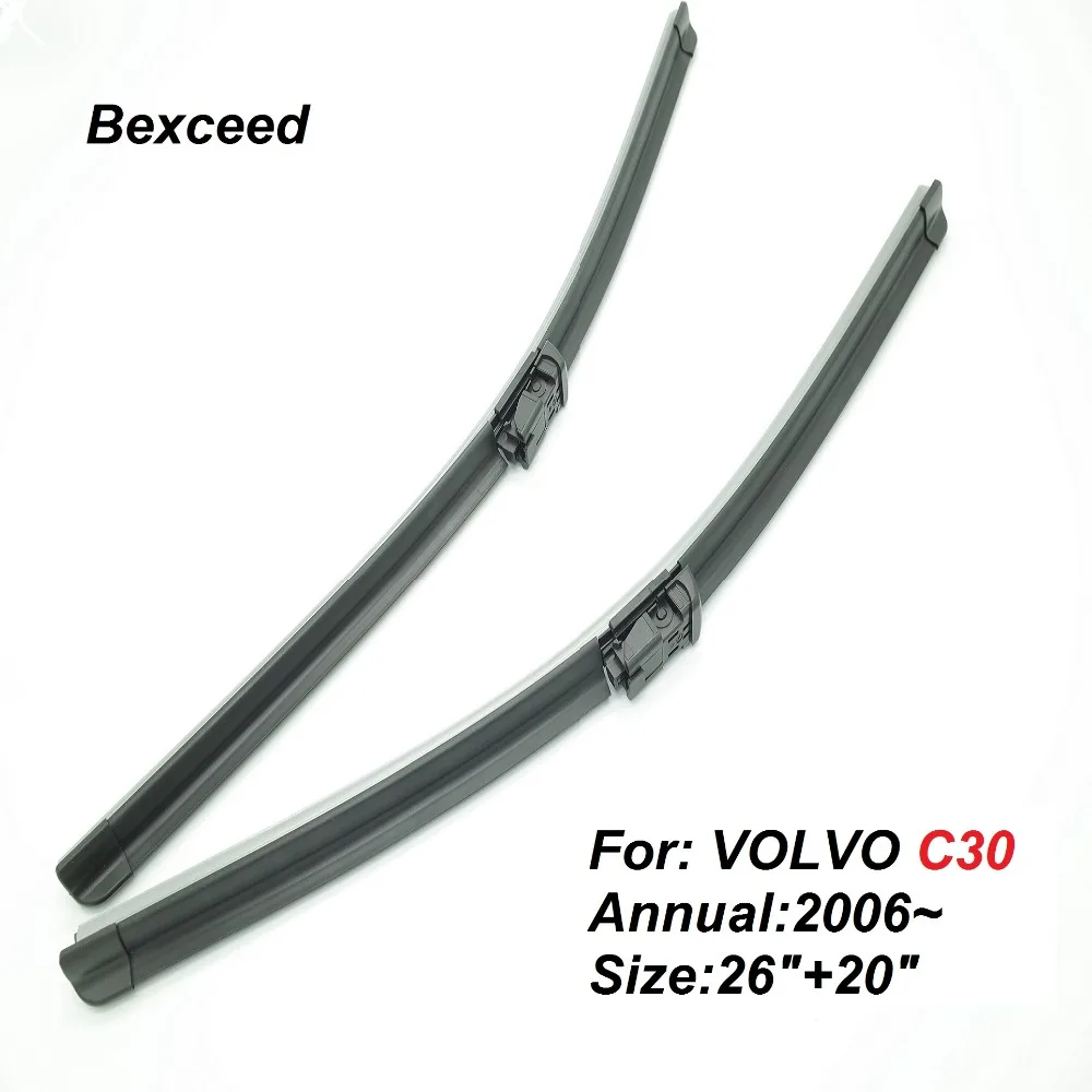 

Flat wiper blade for Volvo C30 26"+20" High Quality Bexceed Car Windshield Windscreen 2006 2007 2008 2009 2010 2011 2012 2013
