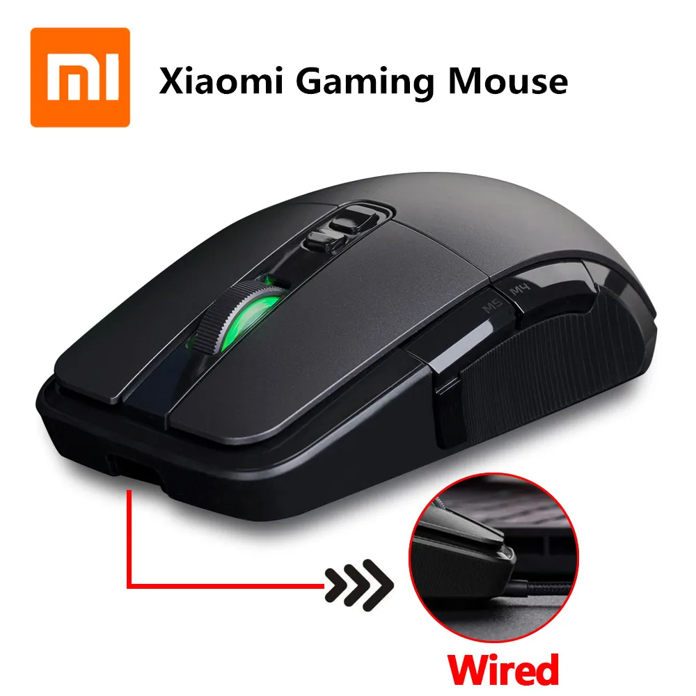 Оригинальная Беспроводная игровая мышь Xiaomi USB 2,4 ГГц 7200 dpi RGB мышь с подсветкой геймерская оптическая перезаряжаемая Компьютерная