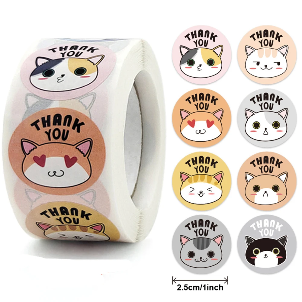 

50-500 шт., наклейки с рисунками животных