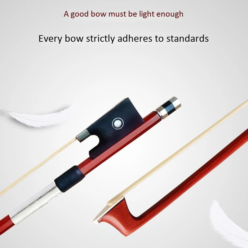 

Black Octagonal Bow Children Playing Durable Violin Bow Musical Instruments 4/4 Portable Learn Practice Bow