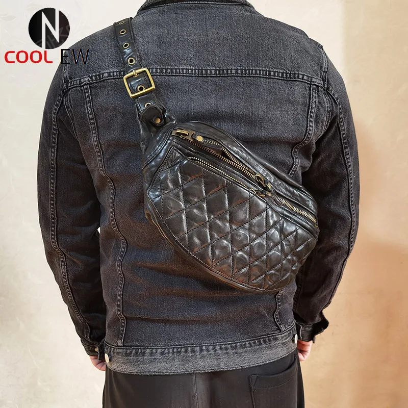 

ZGMPB400 Rock Can Roll Size 33*19cm Super Quality Genuine Horsehide Smart Backpack Vintage Horse Leather Casual Rider Bag