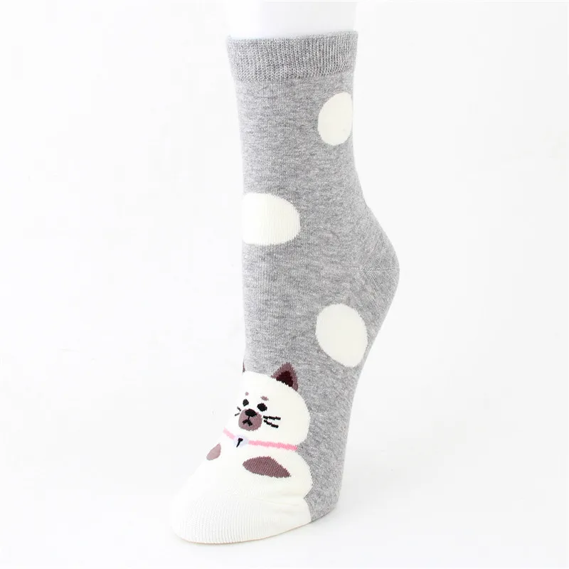 Kawaii Women Animal Cotton Socks Autumn-Winter Simple Lovely Female Ladies Cartoon Sweet Patterned Casual Funny Socks