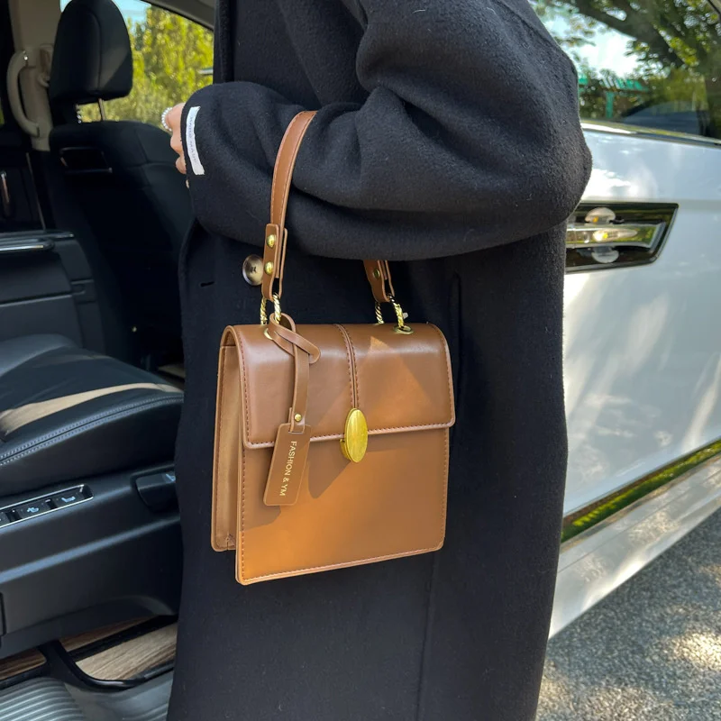 

Fashionable Portable Small Bag Women's New Fashion Thousand Bird Lattice Small Square Bag Versatile One Shoulder Messenger Small