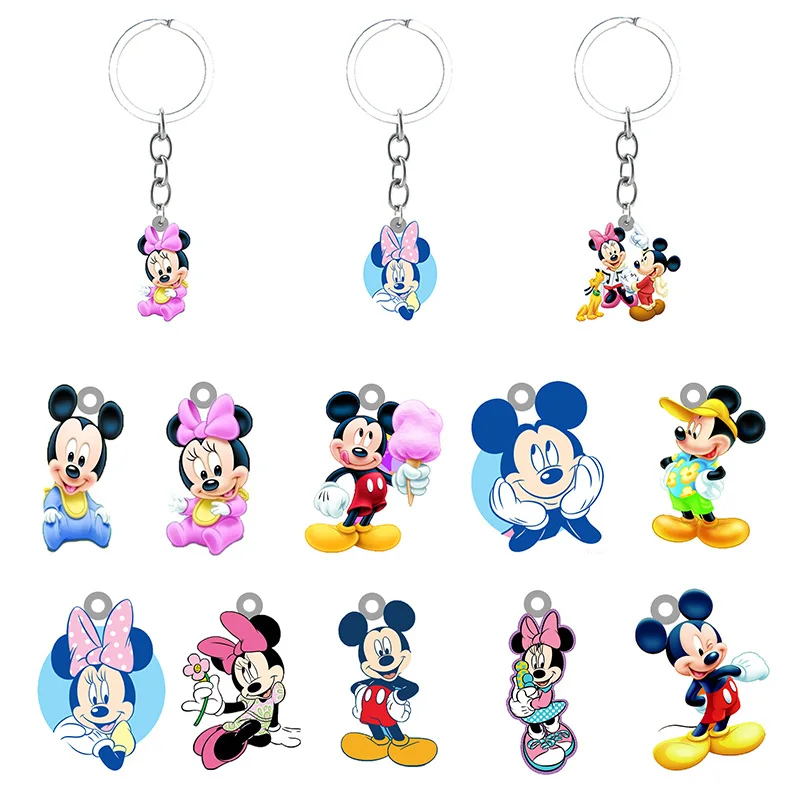 Брелок для ключей с изображением Микки и Минни из мультфильма - купить по