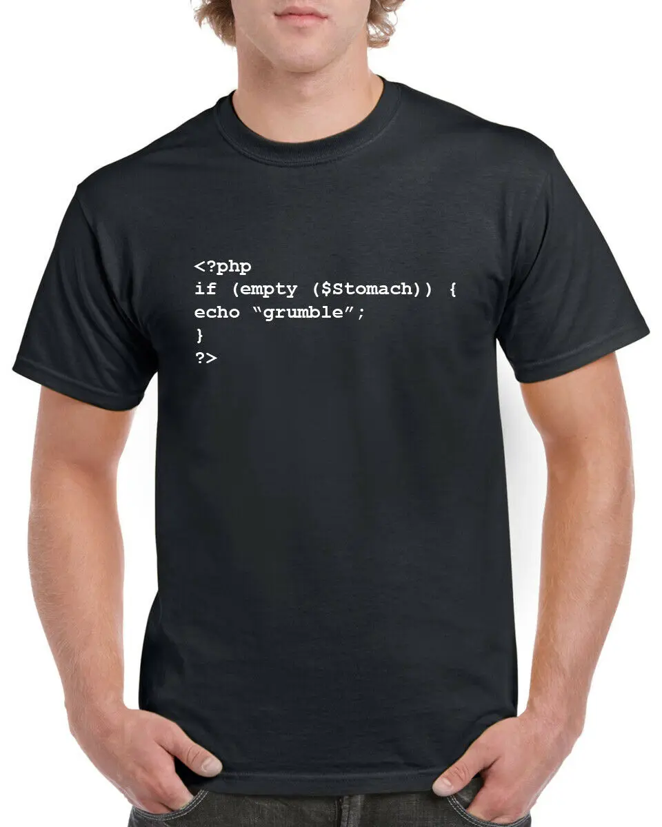 Hungry php кодер веб разработчик забавная Новинка 100% хлопковая Футболка показать