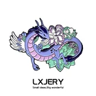 Значок LXJERY с мультяшным драконом на рюкзак, забавная брошь на булавке для одежды, брошь для женщин и девушек, школьный портфель