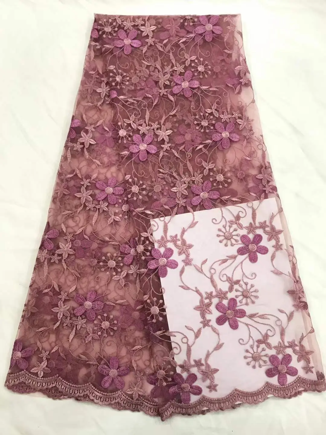 Бархатная нигерийская кружевная вышивка красный цвет Африканский французский