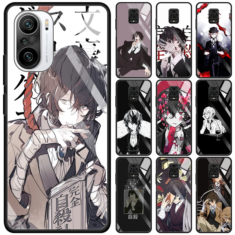 

Tempered Glass Case For Xiaomi Redmi Note 7 8 9 10 pro Max 9S 10S 8T 9T K40 K30 Pro 9C Soft Funda Bungou Stray Dogs Dazai Osamu