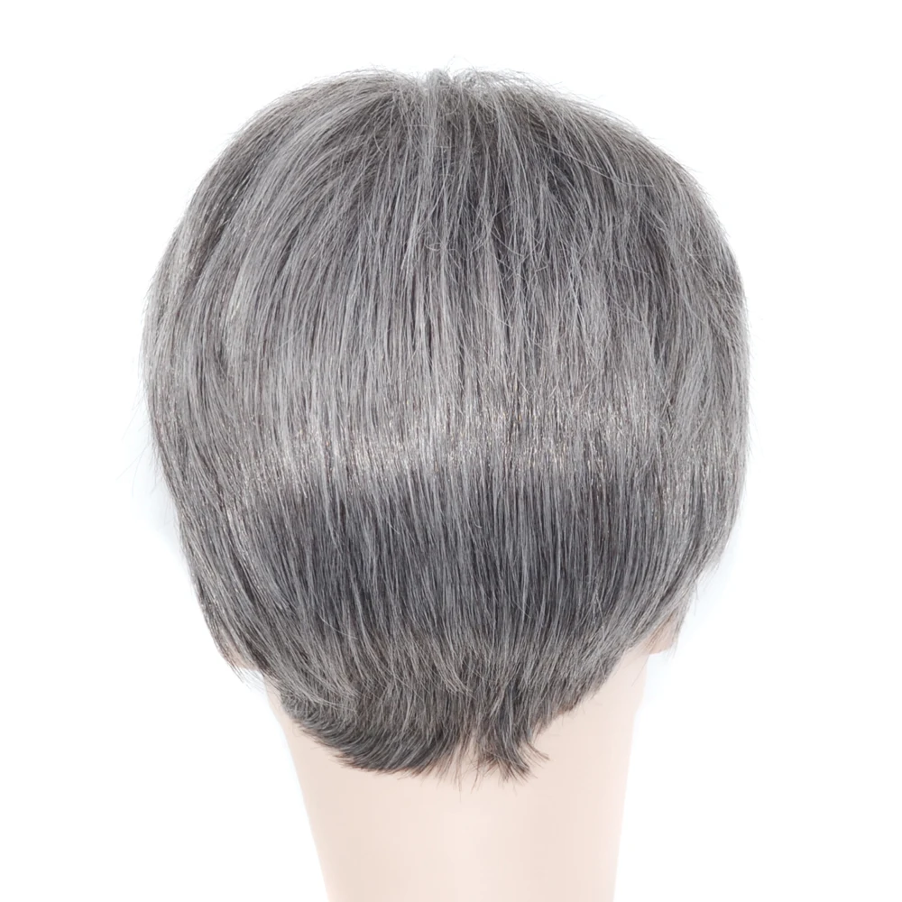 ZM Hair мужские короткие волосы средней длины парик серая отца белый дедушки| |