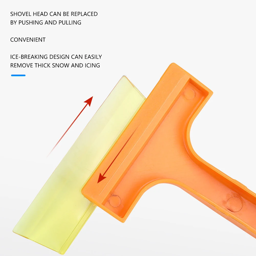 Скребок для льда с длинной ручкой резиновый Снежный скребок окон ракель воды в