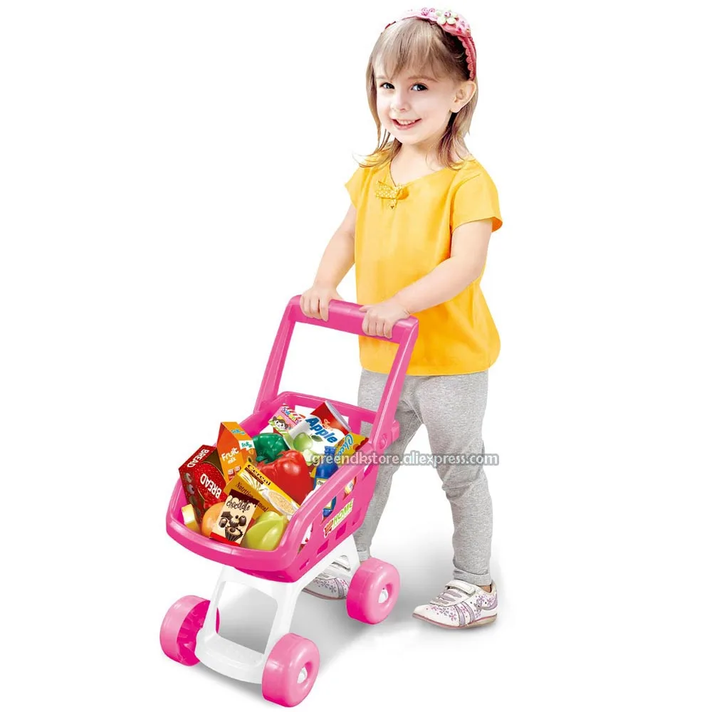 Супермаркет игрушечный набор пластиковая корзина для покупок детей