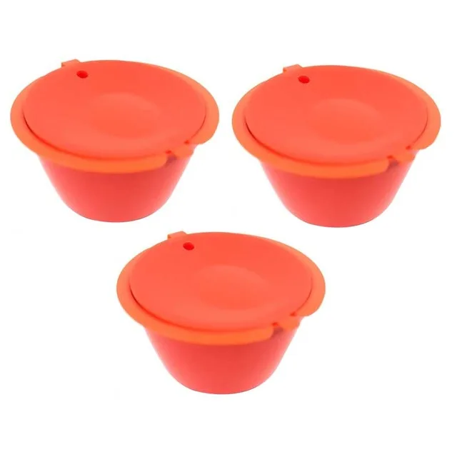 3pcs orange 3 шт./компл. многоразового Dolce Gusto Кофе Капсула Nescafe dolce gusto многоразового пользования капсулы gusto капсулы combinacapsule пополнения 3 цвета - Цвет: 3pcs orange