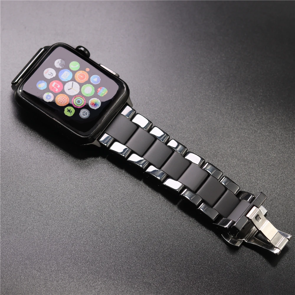 Керамический Пескоструйный матовый спортивный ремешок для Apple Watch Series 2 3 4 5 iwatch 42