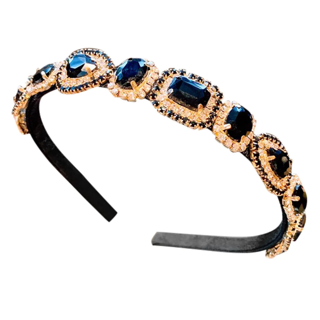 Декоративная повязка для волос с драгоценными камнями Женская на голову