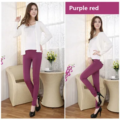 purple red S-6XL плюс размер женские Леггинсы эластичные брюки-карандаш черные леггинсы женские леггинсы Mujer Leginsy Damskie Leeging Femme - Цвет: purple red