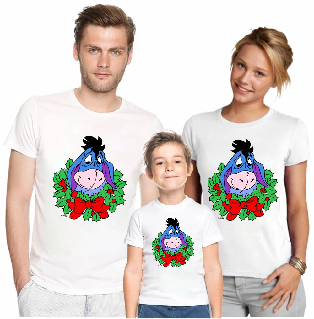 

Летняя футболка с изображением семьи Диснея, милая мультяшная женская футболка с Винни-пухом, Повседневная Женская свободная уличная одежд...