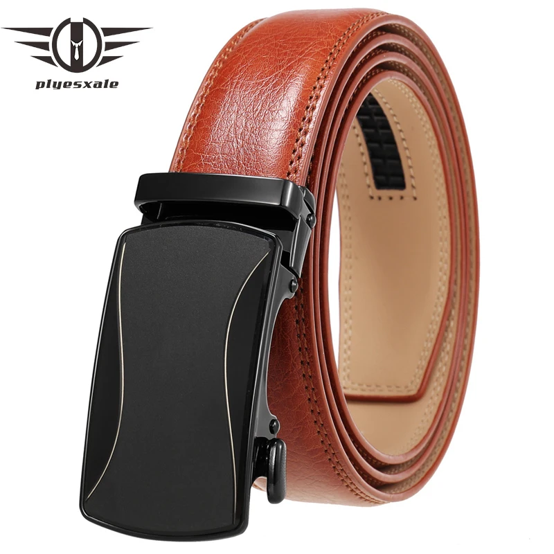 

Top Quality Real Leather Belt Men Automatic Buckle Fashion Style Designer Male Black Red Brown Casual Jeans Belts Strap G925