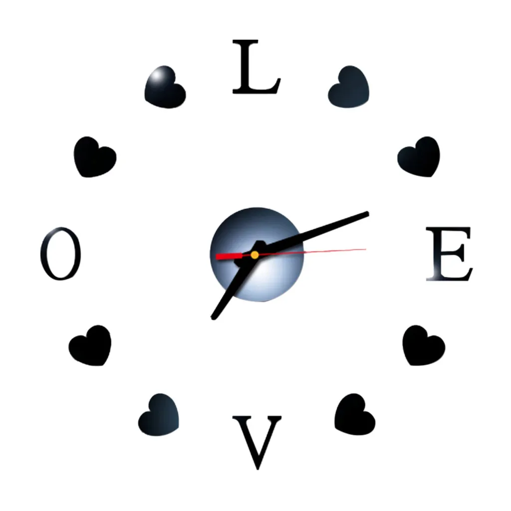 Лучшие Продажи Продуктов DIY настенные часы 3D зеркальная поверхность наклейка