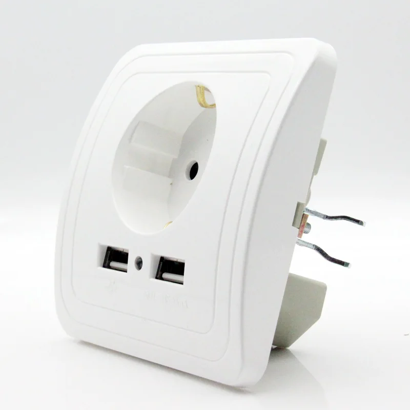 EsooLi серый умный дом двойной USB порт настенное зарядное устройство адаптер для