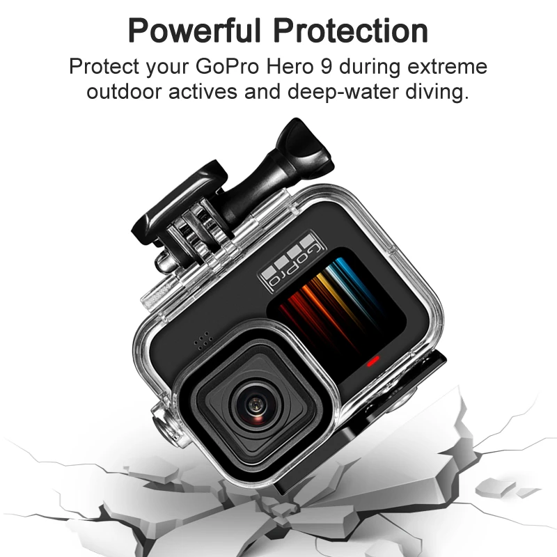 Черный чехол для GoPro Hero 10 9 водонепроницаемый корпус 60 м защитный подводной съемки