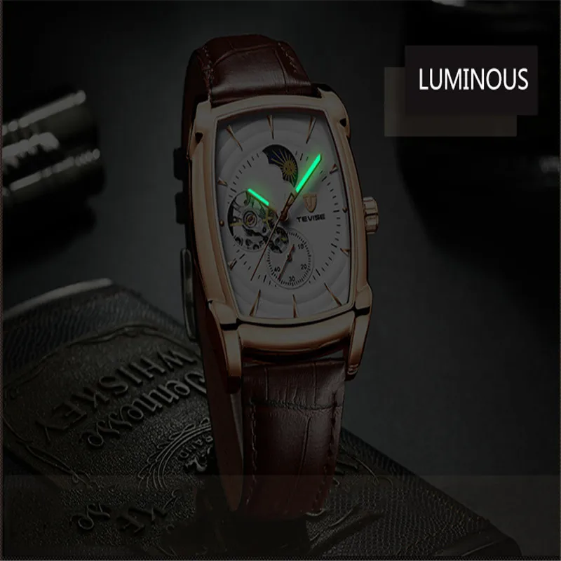 

TEVISE Automatic Watch Men Luxury Brand Mens Mechanical Watches Tourbillon Male Self-Winding Sport Wristwatch Relogio Masculino