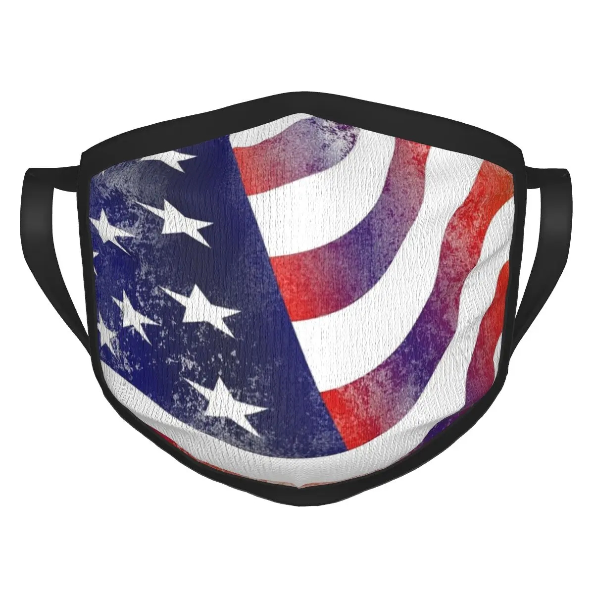 

American Flag Waving In Wind Face Mask Reusable Washable Breathable Black Border Scarf Anti Wind for Adult Women Men cool