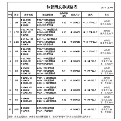 Испаритель из чистого титана водяной бак 1HP холодный и теплый пистолет