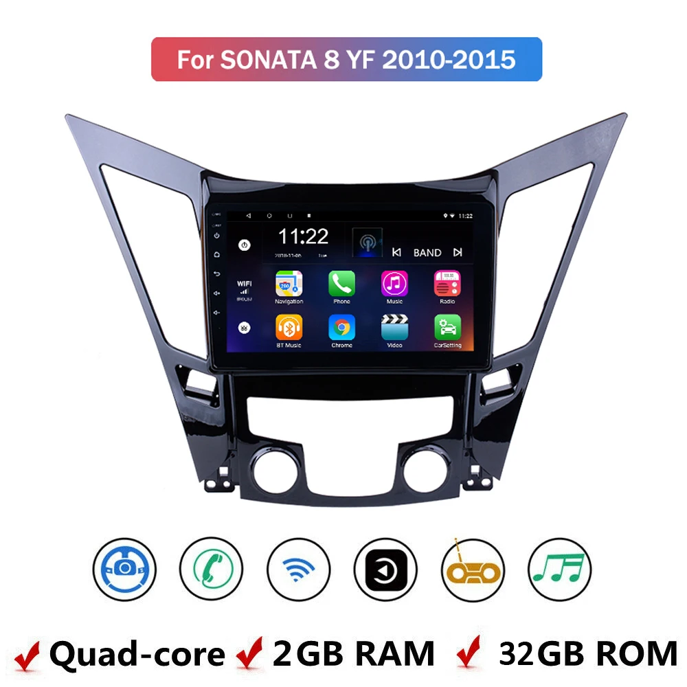 9 &quot2din Android 10 1 автомобильный Радио Стерео GPS навигация для Hyundai Sonata i40 i45 2011 2015 2 + 32G